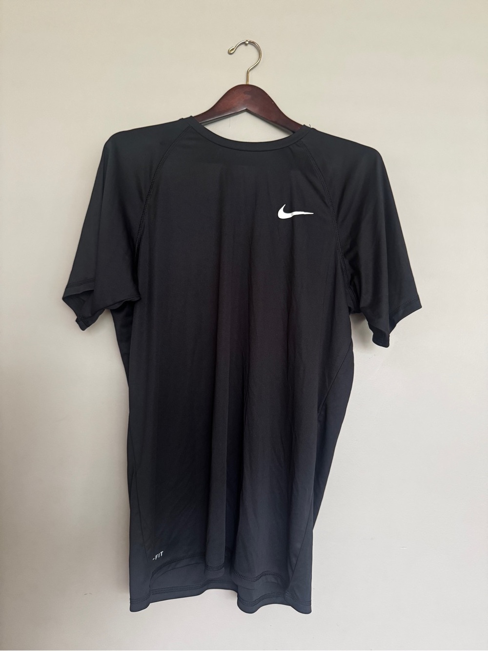 Nike Swim Dri-FIT UPF 40+ Hydroguard Rash Guard Black L